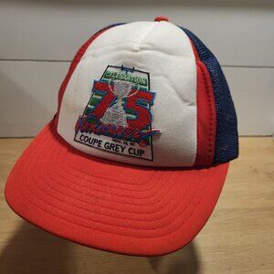 Vancouver Grey Cup 1987 Hat Snapback Vintage 80s Cap Trucker Football CFL